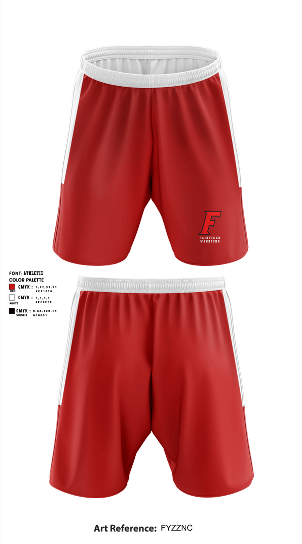 Athletic Shorts With Pockets, Fairfield Warriors, Spirit Store, Teamtime, Team time, sublimation, custom sports apparel, team uniforms, spirit wear, spiritwear, sports uniforms, custom shirts, team store, custom team store, fundraiser sports, apparel fundraiser