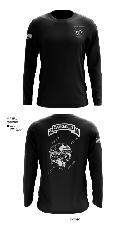 1-111th IN BN ** 38506759 Long Sleeve Performance Shirt - 10