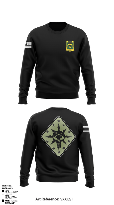 C Co 1-635th AR 23122236 Crew Neck Sweatshirt - 1