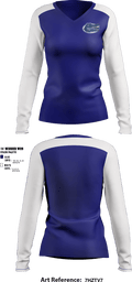 Gateway Regional High School Cheer 43593489 Women's Long Sleeve V-neck Shirt - 1