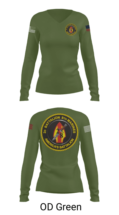 2/8 14118320 Women's Long Sleeve V-neck Shirt - 40