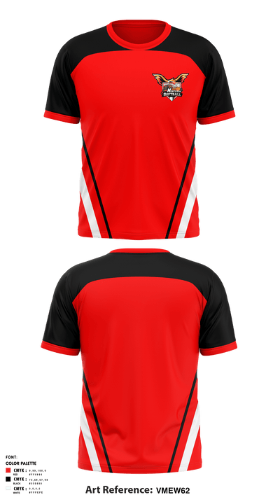North Side High School Softball 21306920 Short Sleeve Performance Shirt - 3