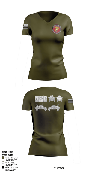 Women's Short Sleeve Vneck Shirt, , Marines, Teamtime, Team time, sublimation, custom sports apparel, team uniforms, spirit wear, spiritwear, sports uniforms, custom shirts, team store, custom team store, fundraiser sports, apparel fundraiser