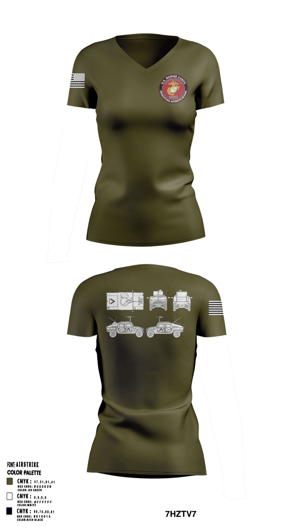 Women's Short Sleeve Vneck Shirt, , Marines, Teamtime, Team time, sublimation, custom sports apparel, team uniforms, spirit wear, spiritwear, sports uniforms, custom shirts, team store, custom team store, fundraiser sports, apparel fundraiser