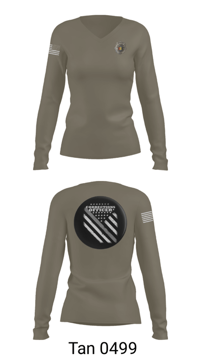 Corrections 26294132 Women's Long Sleeve V-neck Shirt - 41