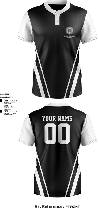 Two Button Softball Jersey, Douglas High School Softball, Softball, Teamtime, Team time, sublimation, custom sports apparel, team uniforms, spirit wear, spiritwear, sports uniforms, custom shirts, team store, custom team store, fundraiser sports, apparel fundraiser
