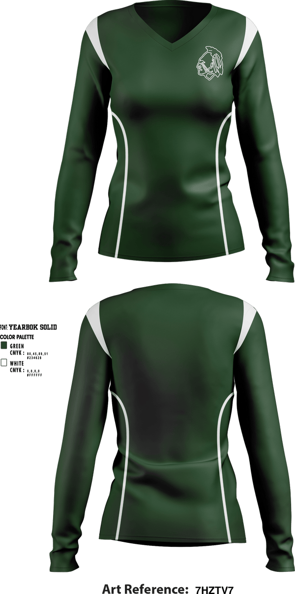 Women's Long Sleeve Vneck Shirt, Dartmouth High School, Spirit Store, Teamtime, Team time, sublimation, custom sports apparel, team uniforms, spirit wear, spiritwear, sports uniforms, custom shirts, team store, custom team store, fundraiser sports, apparel fundraiser