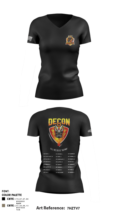 272 Chemical Decon 1 62690380 Women's Short Sleeve V-neck Shirt - 11