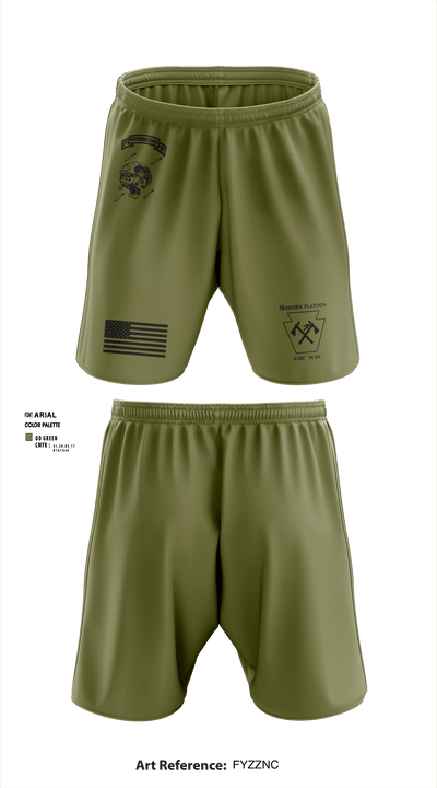 1-111th IN BN ** 38506759 Athletic Shorts With Pockets - 9