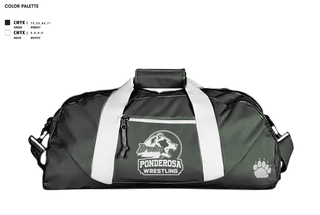 Duffle Bag, Ponderosa High School Wrestling, Wrestling, Teamtime, Team time, sublimation, custom sports apparel, team uniforms, spirit wear, spiritwear, sports uniforms, custom shirts, team store, custom team store, fundraiser sports, apparel fundraiser