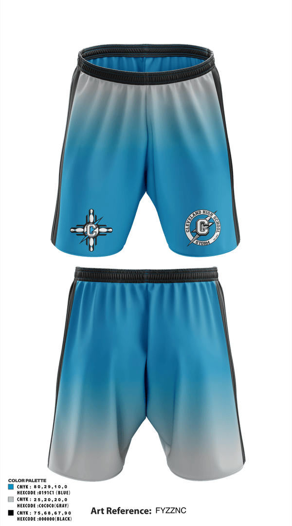 Athletic Shorts With Pockets, Cleveland Storm, Bowling, Teamtime, Team time, sublimation, custom sports apparel, team uniforms, spirit wear, spiritwear, sports uniforms, custom shirts, team store, custom team store, fundraiser sports, apparel fundraiser