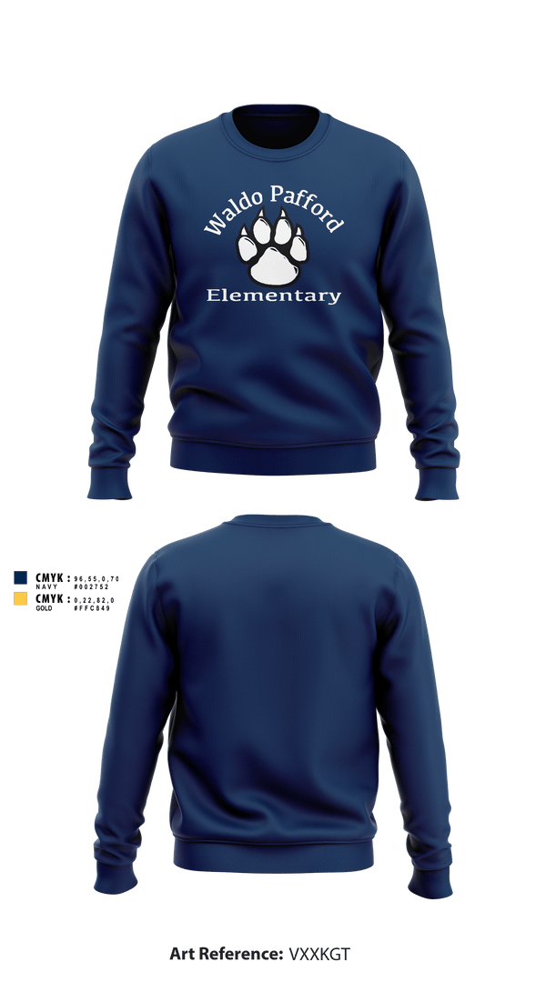 Crew Neck Sweatshirt, Waldo Pafford Elementary, Spirit Store, Teamtime, Team time, sublimation, custom sports apparel, team uniforms, spirit wear, spiritwear, sports uniforms, custom shirts, team store, custom team store, fundraiser sports, apparel fundraiser