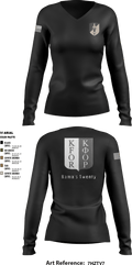 128 MP CO 26759582 Women's Long Sleeve V-neck Shirt - 10