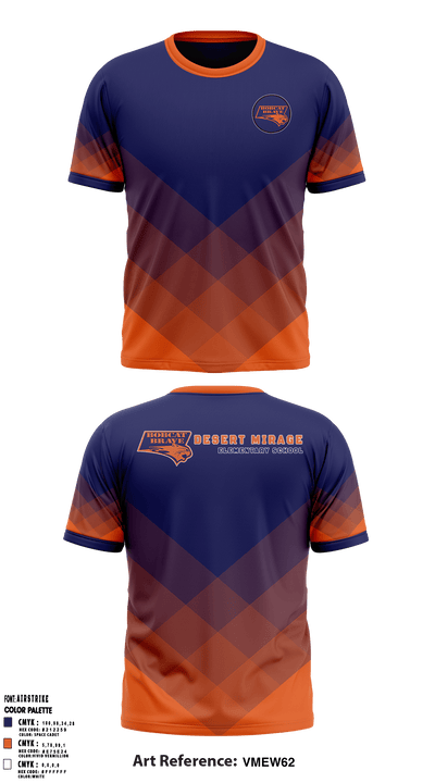 Desert Mirage Elementary School 71240373 Short Sleeve Performance Shirt - 1