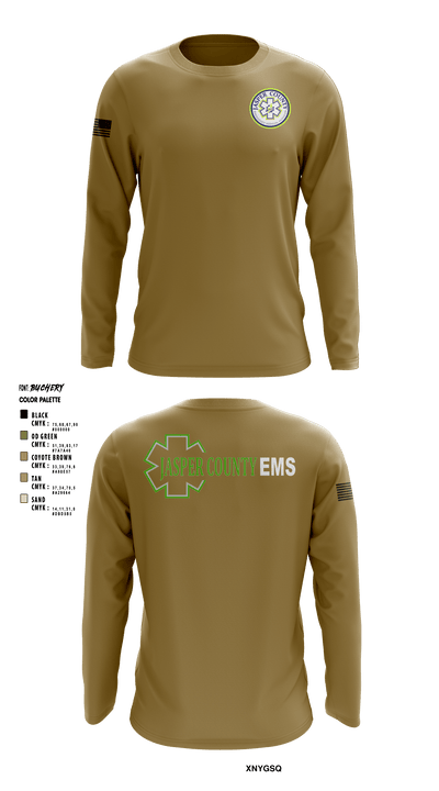 Jasper County EMS 69252235 Long Sleeve Performance Shirt - 3