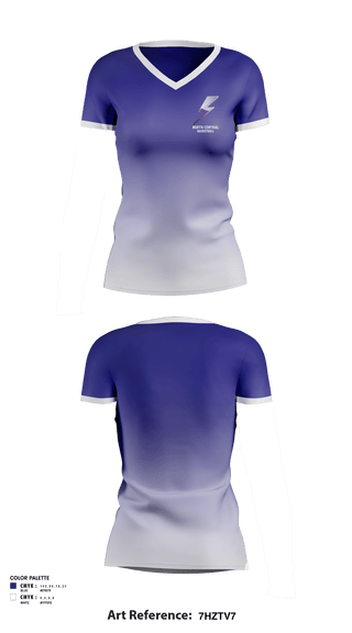 Women's Short Sleeve Vneck Shirt, North Central Junior High School Basketball, Men's Basketball, Teamtime, Team time, sublimation, custom sports apparel, team uniforms, spirit wear, spiritwear, sports uniforms, custom shirts, team store, custom team store, fundraiser sports, apparel fundraiser