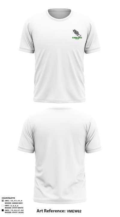 Concord High School Track 53059740 Short Sleeve Performance Shirt - 5