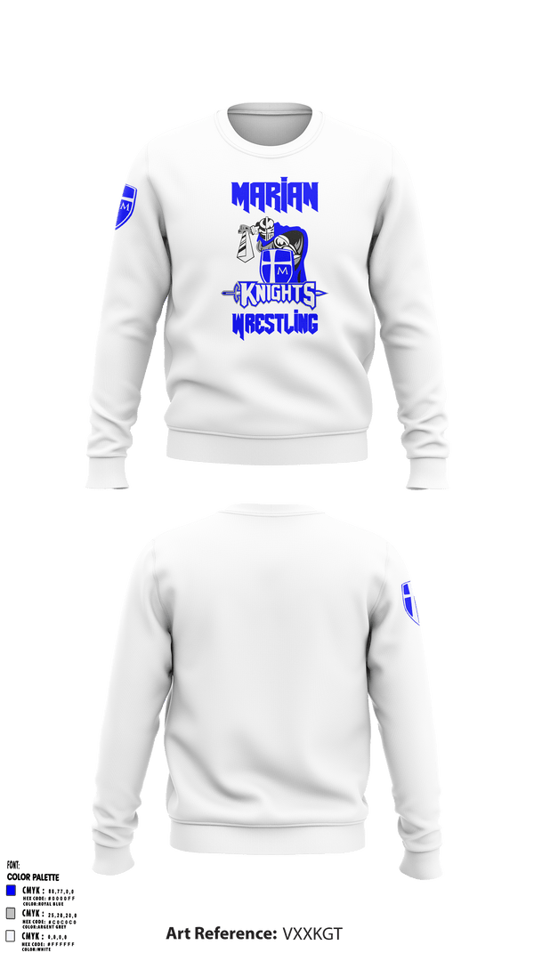 Crew Neck Sweatshirt, Marian High School Wrestling, Wrestling, Teamtime, Team time, sublimation, custom sports apparel, team uniforms, spirit wear, spiritwear, sports uniforms, custom shirts, team store, custom team store, fundraiser sports, apparel fundraiser