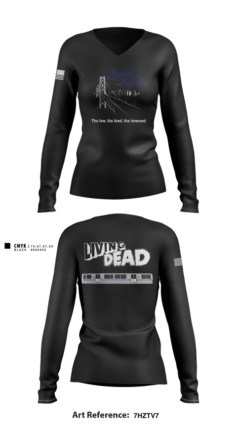 Women's Long Sleeve Vneck Shirt, , Police, Teamtime, Team time, sublimation, custom sports apparel, team uniforms, spirit wear, spiritwear, sports uniforms, custom shirts, team store, custom team store, fundraiser sports, apparel fundraiser