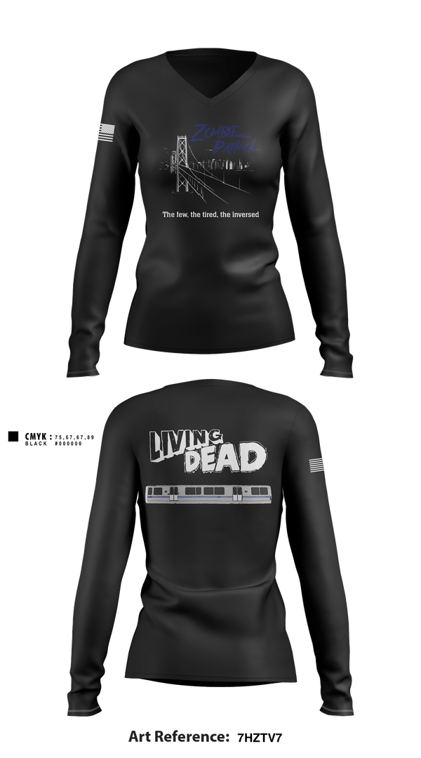 Women's Long Sleeve Vneck Shirt, , Police, Teamtime, Team time, sublimation, custom sports apparel, team uniforms, spirit wear, spiritwear, sports uniforms, custom shirts, team store, custom team store, fundraiser sports, apparel fundraiser