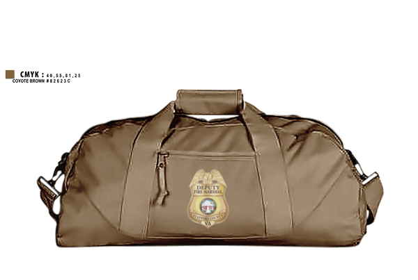 Duffle Bag, Stafford County Fire Marshal's Office, Fire Department, Teamtime, Team time, sublimation, custom sports apparel, team uniforms, spirit wear, spiritwear, sports uniforms, custom shirts, team store, custom team store, fundraiser sports, apparel fundraiser