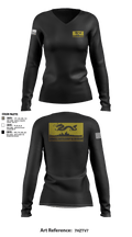 Battleship NJ Division 41582096 Women's Long Sleeve V-neck Shirt - 3