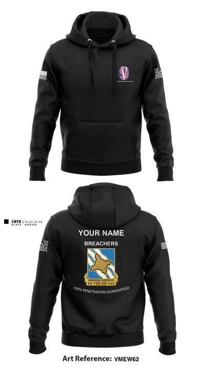 1-390TH TRAINING REGIMENT BRAVO COMPANY 46848242 Hoodie - 2