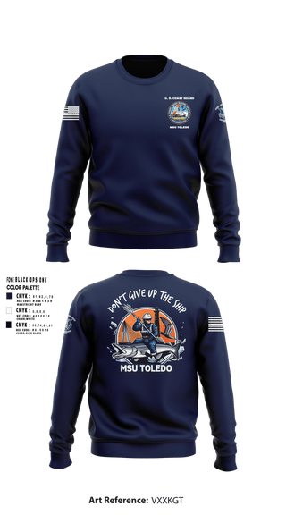 Crew Neck Sweatshirt, MSU Toledo, Coast Guard, Teamtime, Team time, sublimation, custom sports apparel, team uniforms, spirit wear, spiritwear, sports uniforms, custom shirts, team store, custom team store, fundraiser sports, apparel fundraiser