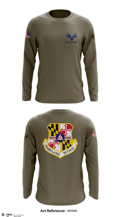 Towson Composite Squadron 17976164 Long Sleeve Performance Shirt - 2