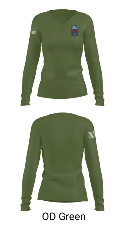 593D ESC HHC 9880984 Women's Long Sleeve V-neck Shirt - 39