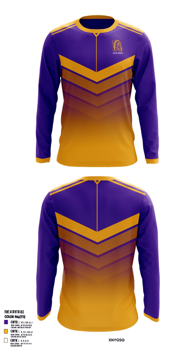 Valley Indians 35414879 Long Sleeve Performance Shirt - 39