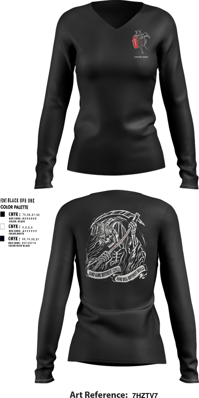 112th CRD112th CRD, 1SFG(A) 89961624 Women's Long Sleeve V-neck Shirt - 2