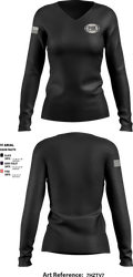 379 ECES 24456248 Women's Long Sleeve V-neck Shirt - 1