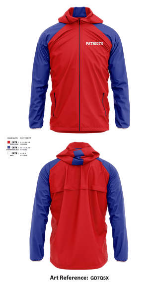 Windbreaker, Patriots, Baseball, Teamtime, Team time, sublimation, custom sports apparel, team uniforms, spirit wear, spiritwear, sports uniforms, custom shirts, team store, custom team store, fundraiser sports, apparel fundraiser