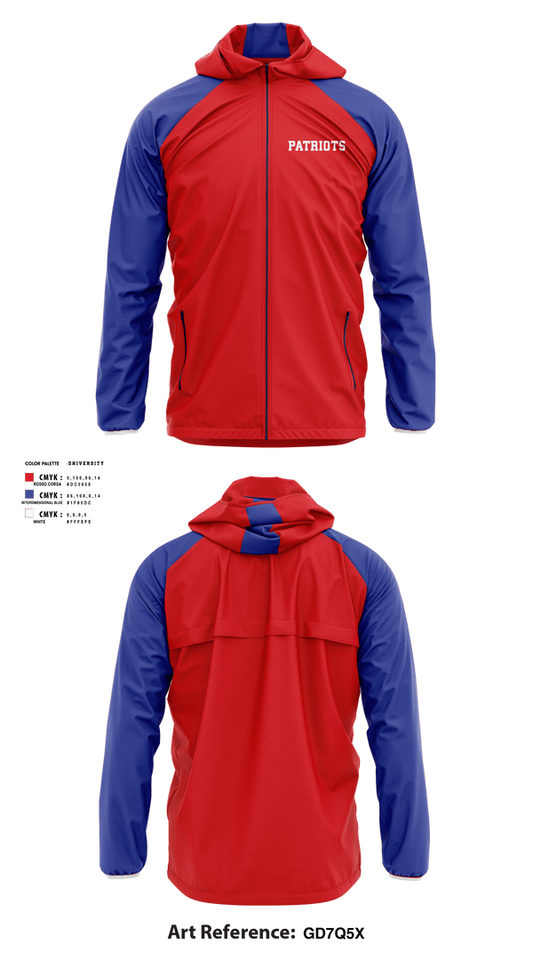 Windbreaker, Patriots, Baseball, Teamtime, Team time, sublimation, custom sports apparel, team uniforms, spirit wear, spiritwear, sports uniforms, custom shirts, team store, custom team store, fundraiser sports, apparel fundraiser