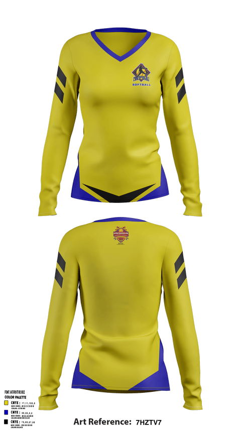 Women's Long Sleeve Vneck Shirt, Women's Fastpitch Softball Association, Softball, Teamtime, Team time, sublimation, custom sports apparel, team uniforms, spirit wear, spiritwear, sports uniforms, custom shirts, team store, custom team store, fundraiser sports, apparel fundraiser