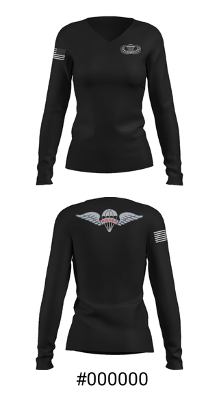 Women's Long Sleeve Vneck Shirt, , Army, Teamtime, Team time, sublimation, custom sports apparel, team uniforms, spirit wear, spiritwear, sports uniforms, custom shirts, team store, custom team store, fundraiser sports, apparel fundraiser