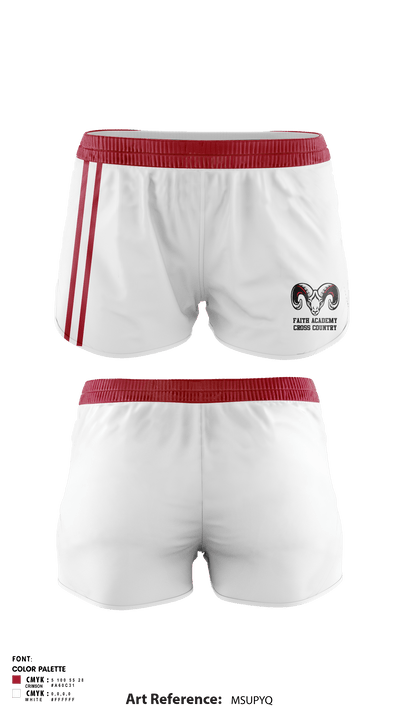 Faith Academy Cross Country 38830015 Track Shorts - 2