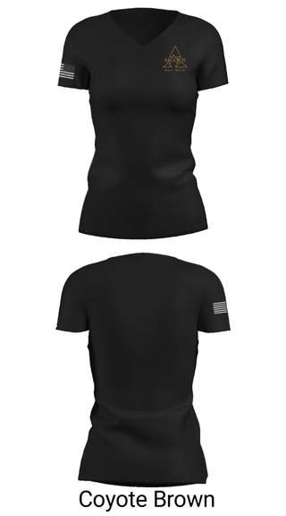 Women's Short Sleeve Vneck Shirt, , Army, Teamtime, Team time, sublimation, custom sports apparel, team uniforms, spirit wear, spiritwear, sports uniforms, custom shirts, team store, custom team store, fundraiser sports, apparel fundraiser