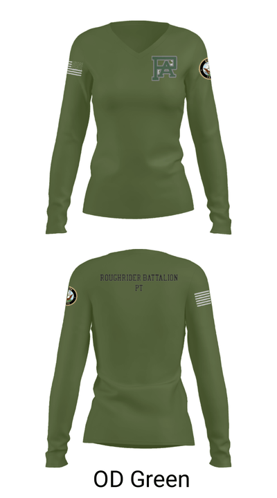 Roughrider Battalion 33951588 Women's Long Sleeve V-neck Shirt - 40