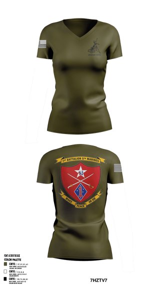 Women's Short Sleeve Vneck Shirt, , Marines, Teamtime, Team time, sublimation, custom sports apparel, team uniforms, spirit wear, spiritwear, sports uniforms, custom shirts, team store, custom team store, fundraiser sports, apparel fundraiser
