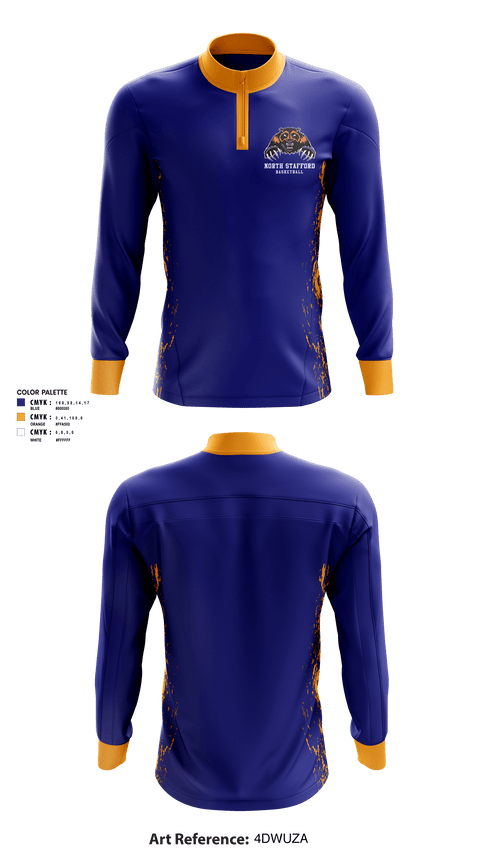 Quarter Zip Jacket, North Stafford High School Basketball, Women's Basketball, Teamtime, Team time, sublimation, custom sports apparel, team uniforms, spirit wear, spiritwear, sports uniforms, custom shirts, team store, custom team store, fundraiser sports, apparel fundraiser