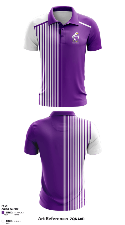 Griggsville-Perry Middle School Volleyball 14067928 Short Sleeve Performance Polo - 1