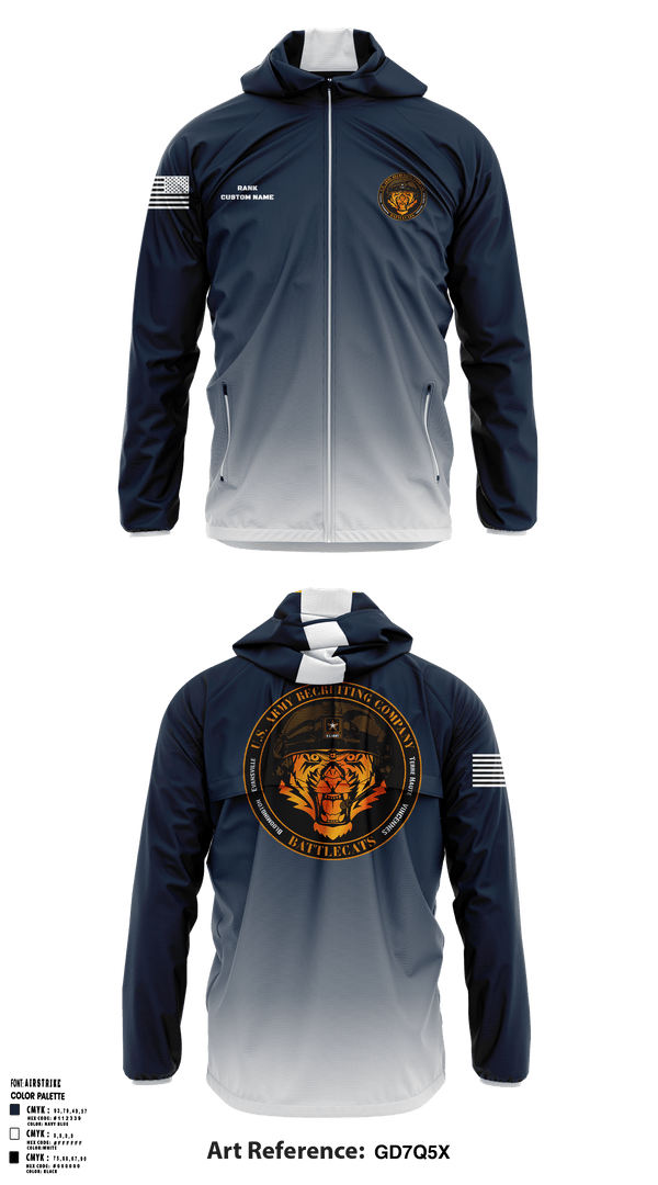 Windbreaker, Evansville Army Recruiting Company, , Teamtime, Team time, sublimation, custom sports apparel, team uniforms, spirit wear, spiritwear, sports uniforms, custom shirts, team store, custom team store, fundraiser sports, apparel fundraiser