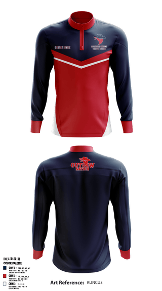 Quarter Zip Jacket, Saugerties Outlaws, Football, Teamtime, Team time, sublimation, custom sports apparel, team uniforms, spirit wear, spiritwear, sports uniforms, custom shirts, team store, custom team store, fundraiser sports, apparel fundraiser