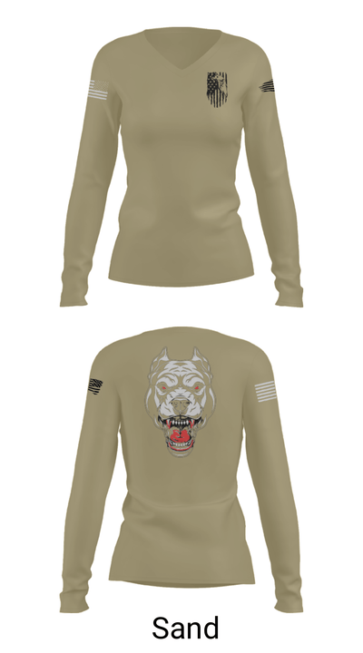 Oscar Golf Charlie Tango 24434143 Women's Long Sleeve V-neck Shirt - 42