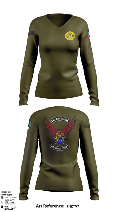 2-39 44850814 Women's Long Sleeve V-neck Shirt - 1