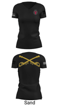 1-145th Armor 33702857 Women's Short Sleeve V-neck Shirt - 24