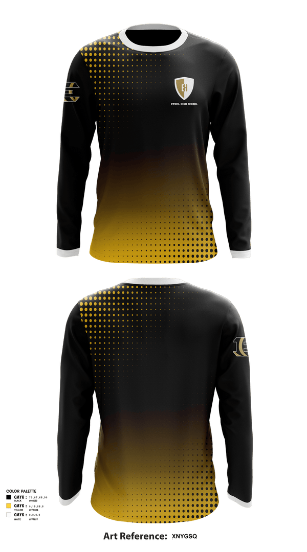 Long Sleeve Performance Shirt, Ethel High School, Spirit Store, Teamtime, Team time, sublimation, custom sports apparel, team uniforms, spirit wear, spiritwear, sports uniforms, custom shirts, team store, custom team store, fundraiser sports, apparel fundraiser