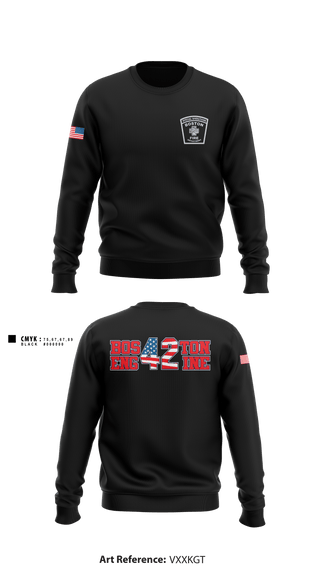 Crew Neck Sweatshirt, Boston Fire Department Engine-42, , Teamtime, Team time, sublimation, custom sports apparel, team uniforms, spirit wear, spiritwear, sports uniforms, custom shirts, team store, custom team store, fundraiser sports, apparel fundraiser